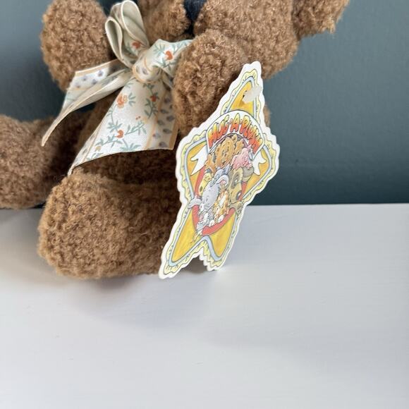 Commonwealth Teddy Bear Plush 5" Pastel Bow Tie Stuffed Animal Toy‎ Easter VTG - Picture 3 of 9